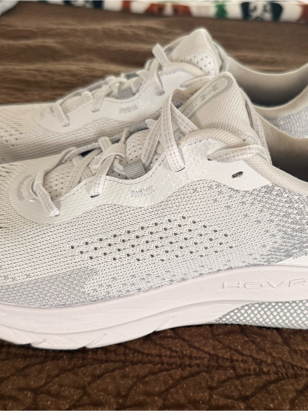Under Armour White Lightweight HOVR Training Sneakers